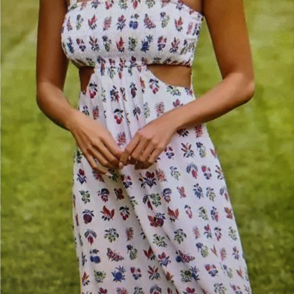Anthropologie PIPER BANDEAU Cutout Mini dress XL cruise worthy Beach feminine
